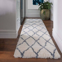 Alto AL03 Cream Blue Moroccan Rug Runner