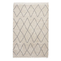 Boho 8280 Cream Grey Berber Shaggy Moroccan Rug Runner