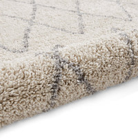 Boho 8280 Cream Grey Berber Shaggy Moroccan Rug Runner