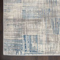 Solace SLA03 Ivory Grey Blue Rug Runner
