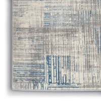 Solace SLA03 Ivory Grey Blue Rug Runner