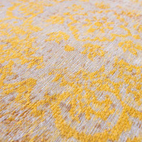 On Sale Grey Yellow 9062 Fading World Medallion Rug 80x150cm