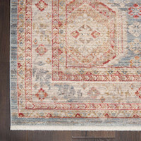 Homestead HMS01 Light Blue Multi Rug Runner