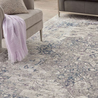 Kathy Ireland Royal Terrace KI44 Beige Blue Rug Runner