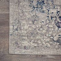 Kathy Ireland Royal Terrace KI44 Beige Blue Rug Runner