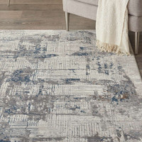 Kathy Ireland Royal Terrace KI41 Ivory Blue Rug Runner