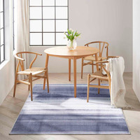 Calvin Klein Thin Washable Rug Launder Ombre Grey Blue