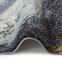Amara Soft Stylish Abstract Rug Grey Blue Bronze 