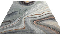 Amara Soft Stylish Abstract Rug Sage Grey 
