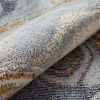 Amara Soft Stylish Abstract Rug Blue Bronze 
