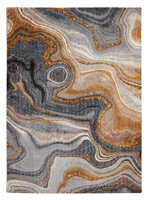 Amara Soft Stylish Abstract Rug Blue Bronze 
