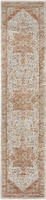 Sahar Traditional Silk Look Rug Ivory Rust 