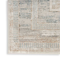 Glitz GLZ07 Silky Two Tone Thin Rug Ivory Multicolour