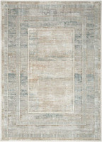 Glitz GLZ07 Silky Two Tone Thin Rug Ivory Multicolour