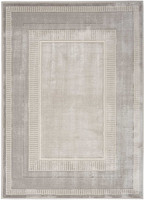 Glitz GLZ07 Silky Two Tone Thin Rug in Silver