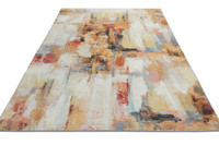 Washable Rug Modern Lux Beige Multi