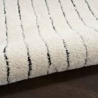 Modern Comfort Soft Rug Ivory Black