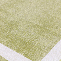 Albi Green Pure Wool Plain Rug