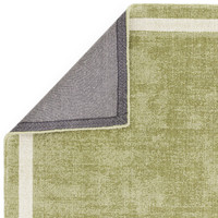 Albi Green Pure Wool Plain Rug