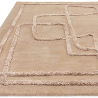 Matrix 95 Infinity Sand Thick Wool Floor Rug