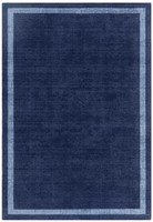 Albi Navy Pure Wool Plain Rug