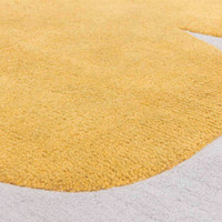 Canvas Sculpt Yellow Sculpted Modern Wool Rug