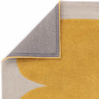 Canvas Sculpt Yellow Sculpted Modern Wool Rug