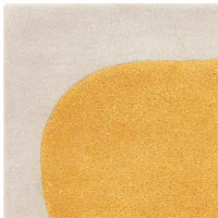 Canvas Sculpt Yellow Sculpted Modern Wool Rug