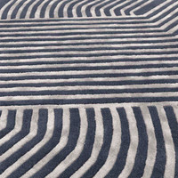 Matrix 97 Solstice Navy Rug Silky Lines Viscose Wool