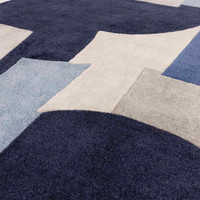 Romy 11 Element Blue Eco Friendly Modern Rug