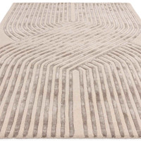 Matrix 99 Solstice Ivory Rug Silky Lines Viscose Wool