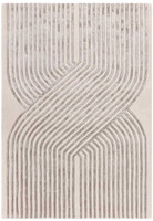 Matrix 99 Solstice Ivory Rug Silky Lines Viscose Wool