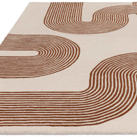 Matrix 85 Arches Amber Ivory Stylish Thick Wool Rug