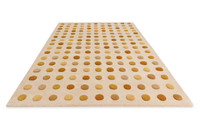 Dotty Gold Thick Wool Indian Rug