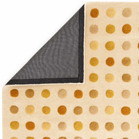 Dotty Gold Thick Wool Indian Rug