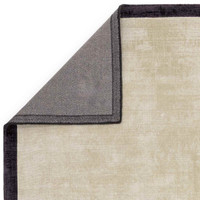Blade Border Handwoven Rug Putty Charcoal 10