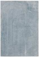 Tova Plain Light Blue Rug Thick Carved Finish