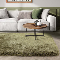 Ultra Thick Plush Shaggy Rug Sage Green