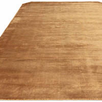 Gleam Copper Silky Viscose Pile Floor Rug