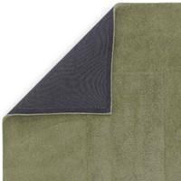 Tova Plain Green Rug Thick Carved Finish