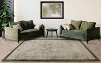 Blade Border Handwoven Rug Rug Sage Olive 05