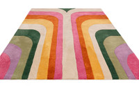 Romy 01 Retro Pink Eco Friendly Modern Rug