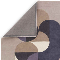 Matrix 92 Statement Grey Blue Stylish Wool Rug
