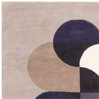 Matrix 92 Statement Grey Blue Stylish Wool Rug