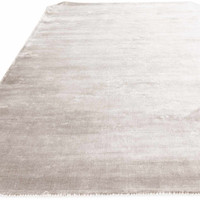 Gleam Silver Silky Viscose Pile Floor Rug