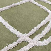 Matrix 93 Infinity Sage Thick Wool Floor Rug