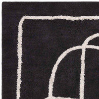 Matrix 94 Infinity Charcoal Thick Wool Floor Rug