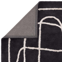 Matrix 94 Infinity Charcoal Thick Wool Floor Rug