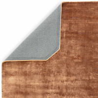 Gleam Terracotta Silky Viscose Pile Floor Rug