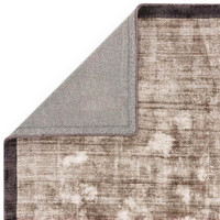 Blade Border Handwoven Rug Charcoal Moleskin 09